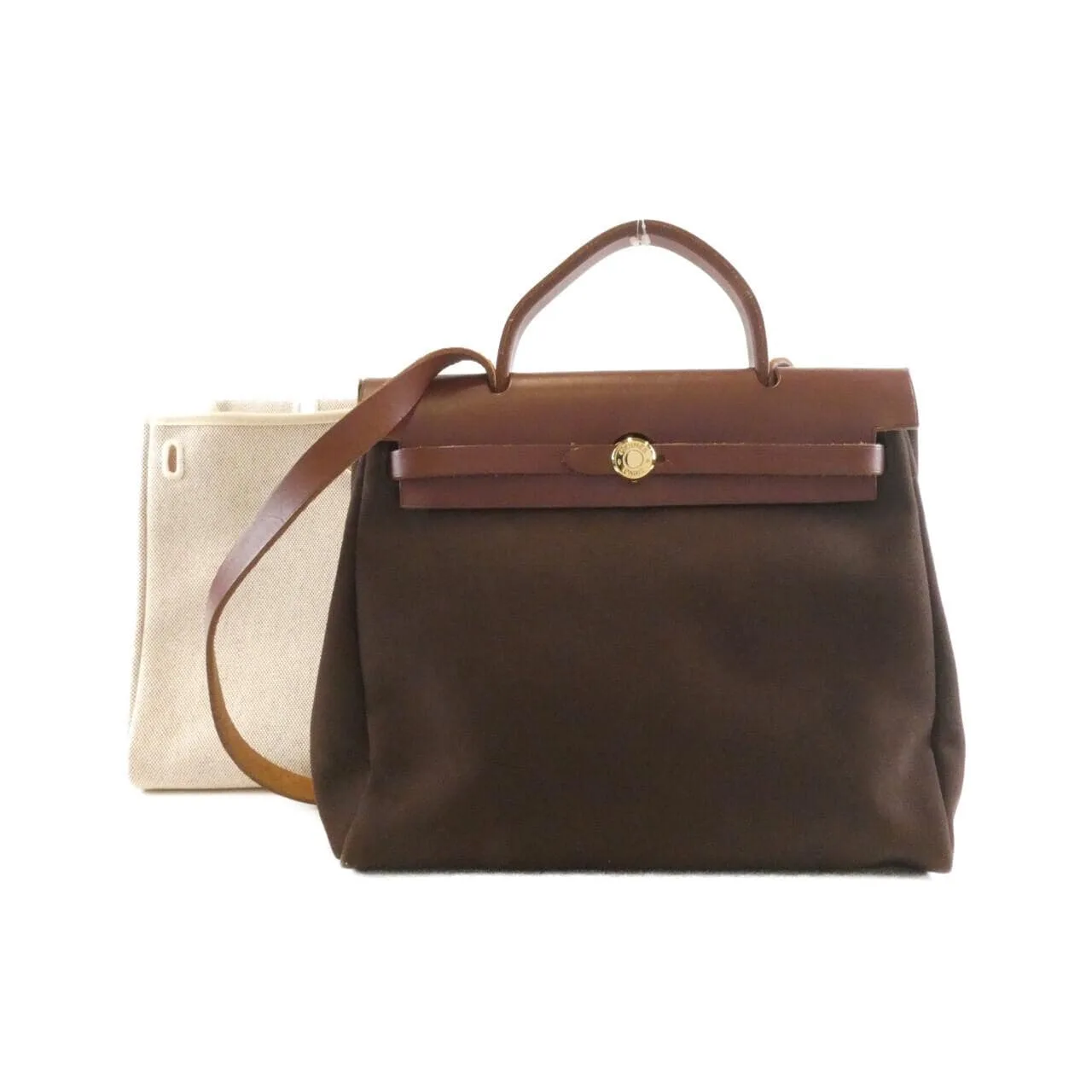 HERMES Herbag 044764CP Handbag Black