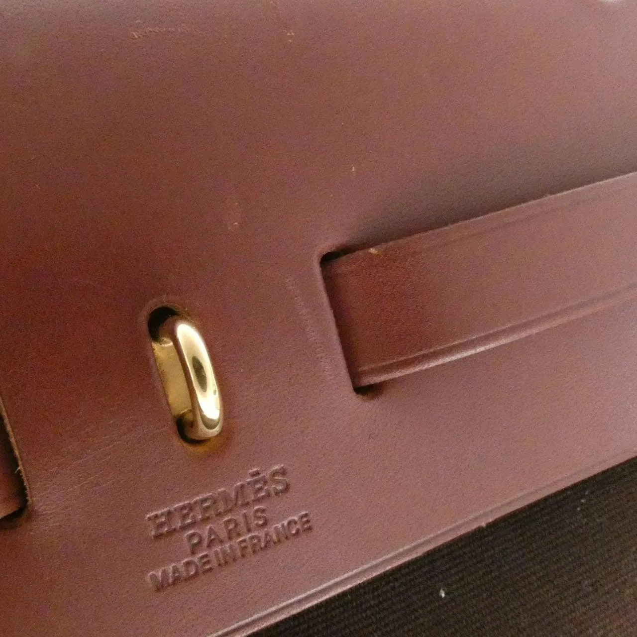 HERMES Herbag 044764CP Handbag Black Rank B - Thumbnail 6