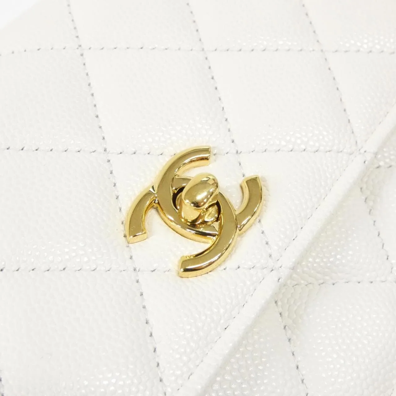 CHANEL Chanel 19 AP3318 Wallet Grained Calfskin White Grained Calfskin Rank A - Thumbnail 4