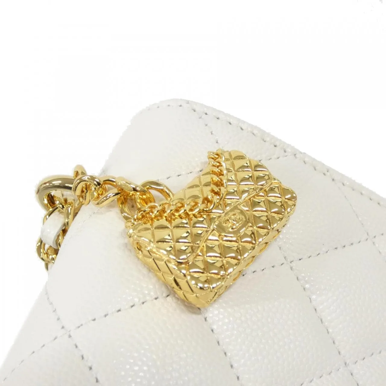 CHANEL Chanel 19 AP3318 Wallet Grained Calfskin White Grained Calfskin Rank A - Thumbnail 6