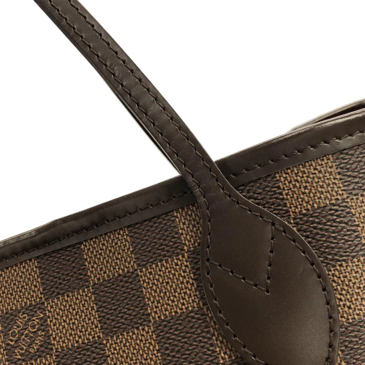 LOUIS VUITTON Neverfull N51109 Tote Damier 黑色 Damier 中古品A - 縮圖 3