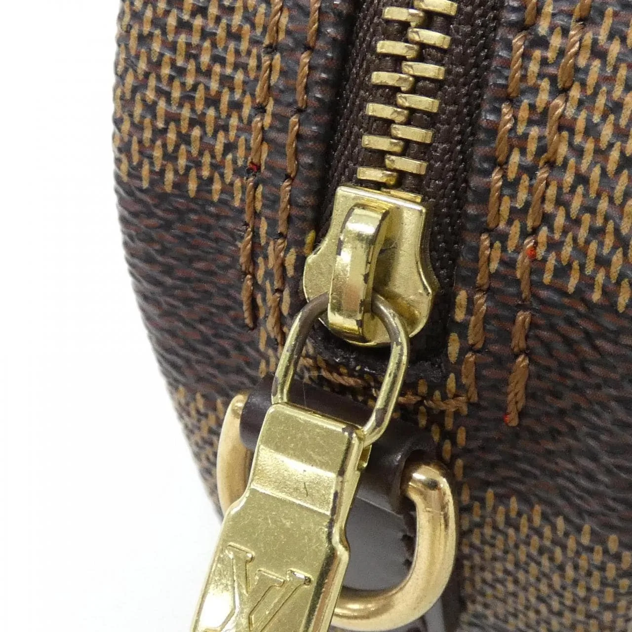 LOUIS VUITTON Pochette N51296 Shoulder Damier 黑色 Damier 中古品A - 縮圖 4