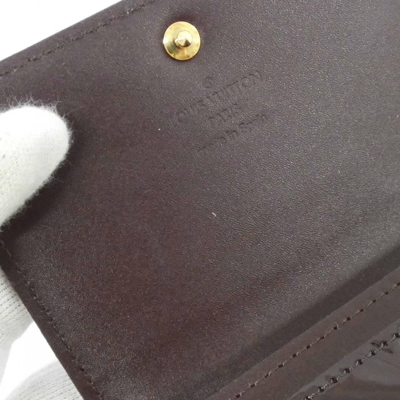 LOUIS VUITTON M91409 Card Case Vernis 黑色 Vernis 中古品A - 縮圖 6