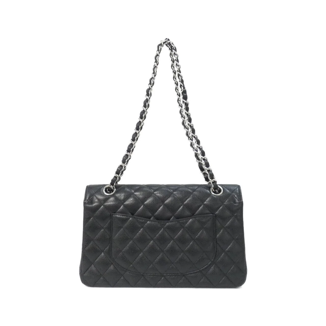 CHANEL Matelasse 1112 Shoulder Grained Calfskin Black Grained Calfskin Rank B - Thumbnail 2