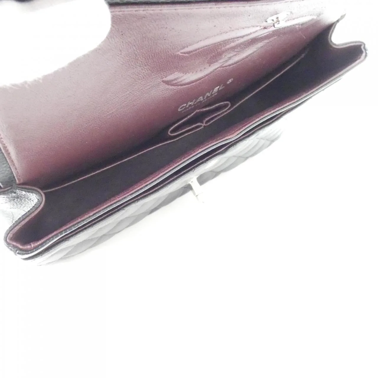 CHANEL Matelasse 1112 Shoulder Grained Calfskin Black Grained Calfskin Rank B - Thumbnail 8