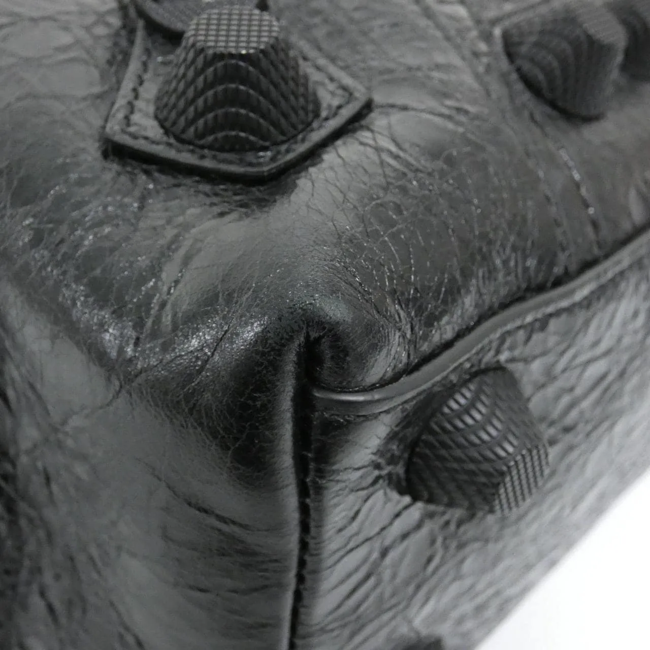 BALENCIAGA Le Cagole 719067 2AAM9 托特包 羊皮 黑色 羊皮 中古品A - 縮圖 3