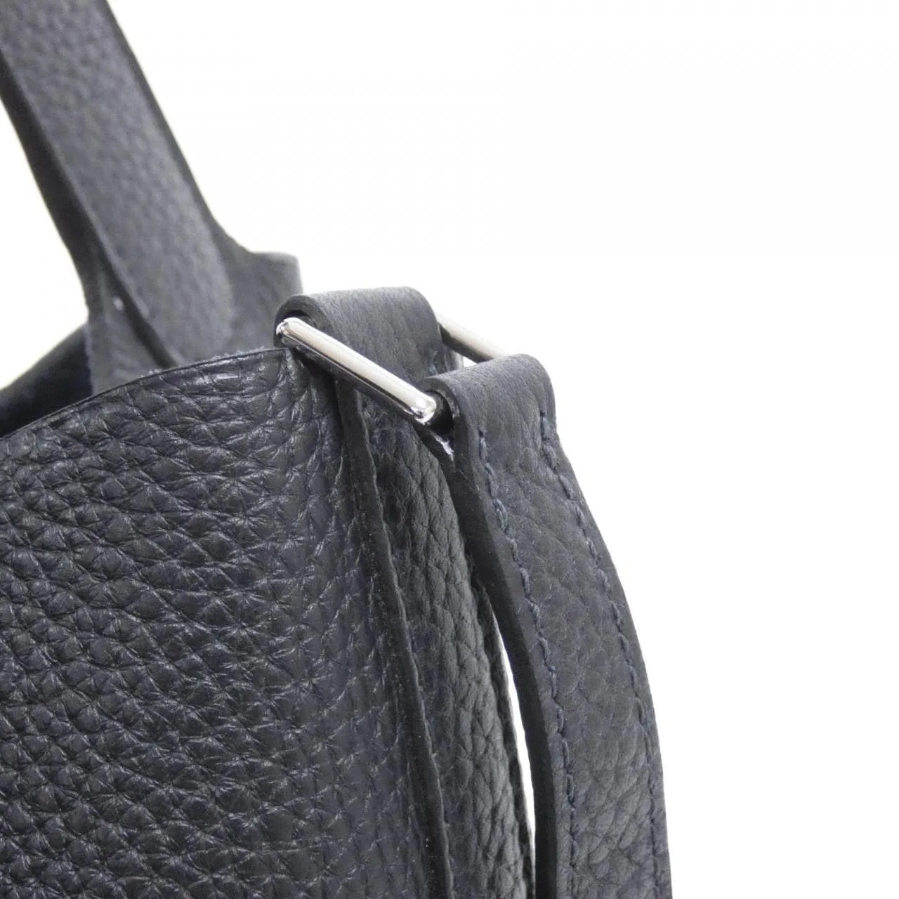 HERMES Picotin 060991CK Handbag Clemence Blue Clemence Leather Rank A - Thumbnail 5