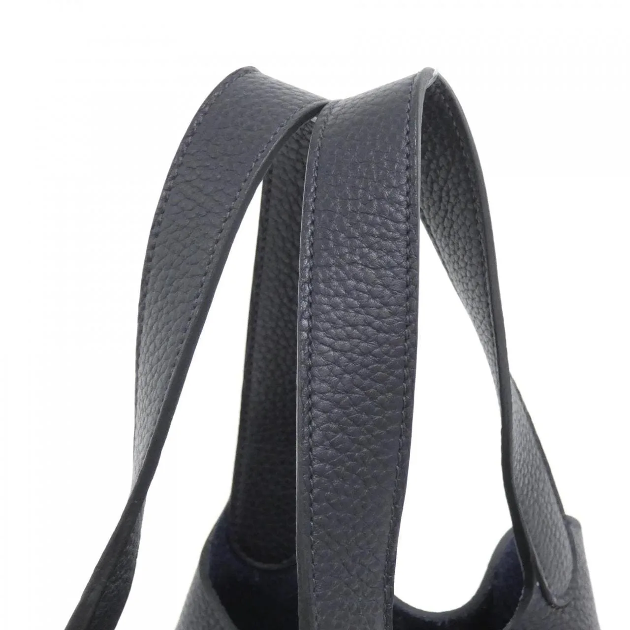 HERMES Picotin 060991CK Handbag Clemence Blue Clemence Leather Rank A - Thumbnail 8