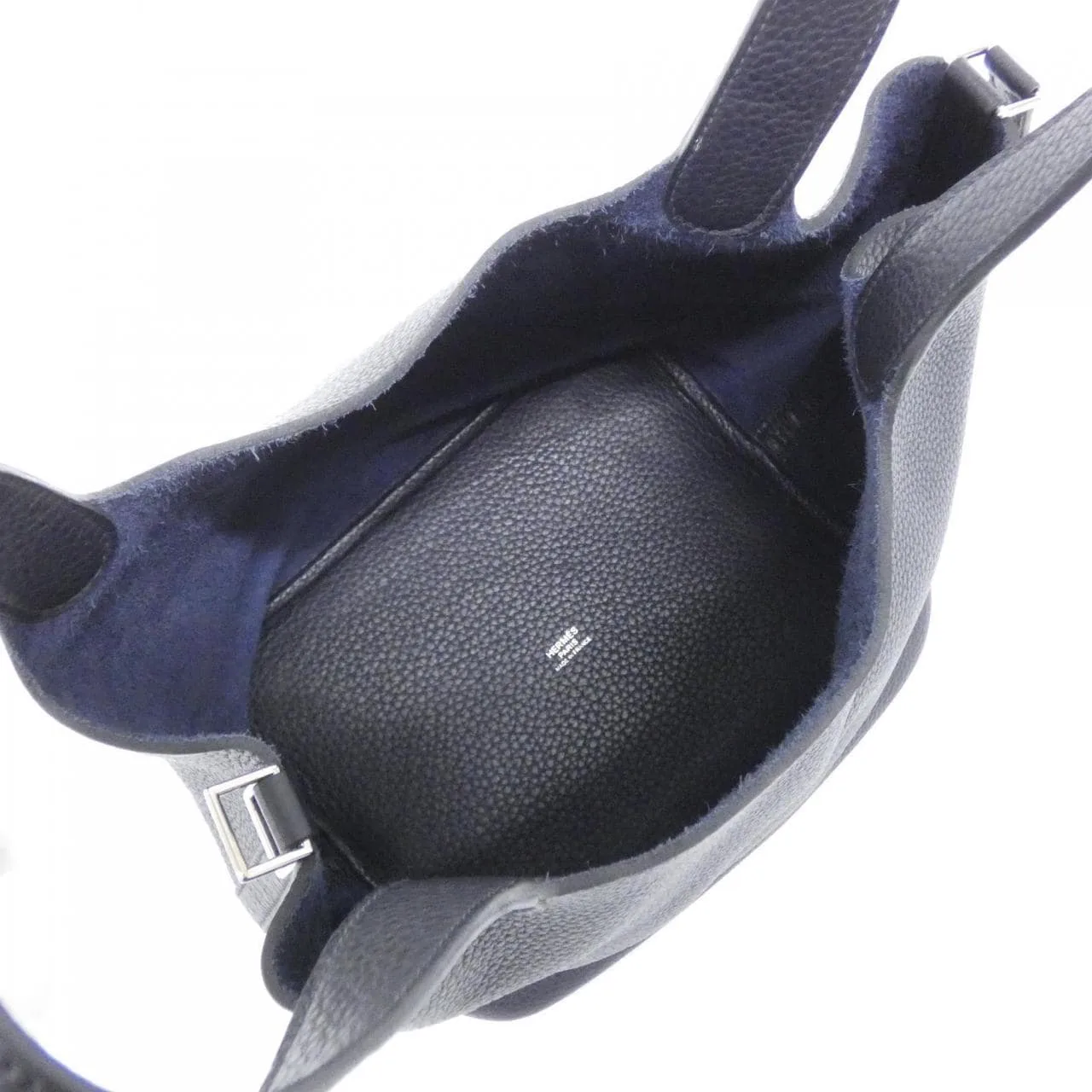 HERMES Picotin 060991CK Handbag Clemence Blue Clemence Leather Rank A - Thumbnail 9