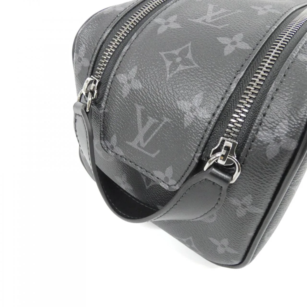 LOUIS VUITTON Eclipse M46354 Pouch Monogram 黑色 Monogram 中古品A - 縮圖 4