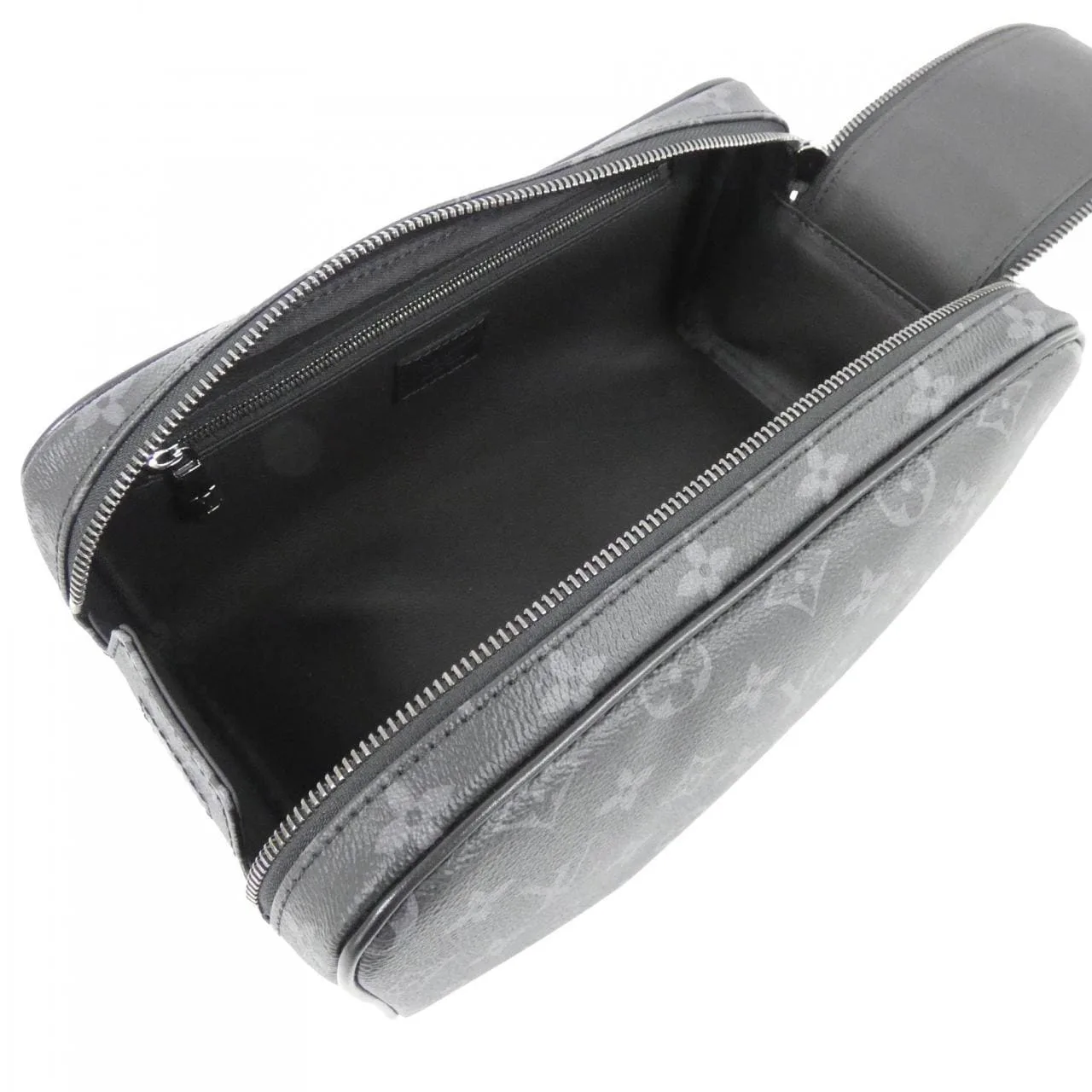 LOUIS VUITTON Eclipse M46354 Pouch Monogram 黑色 Monogram 中古品A - 縮圖 5