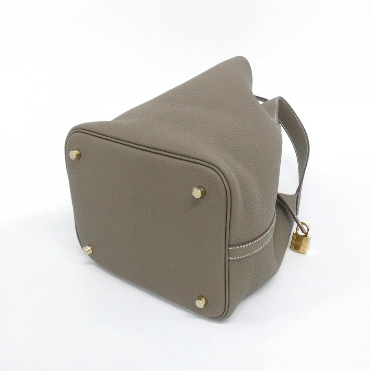 HERMES Picotin 060991CC Handbag Clemence Etoupe Clemence Leather Unused - Thumbnail 2