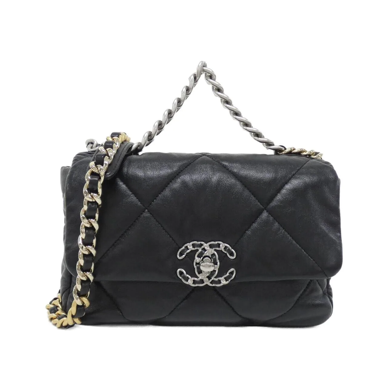 CHANEL Chanel 19 AS1160 Shoulder Lambskin Black