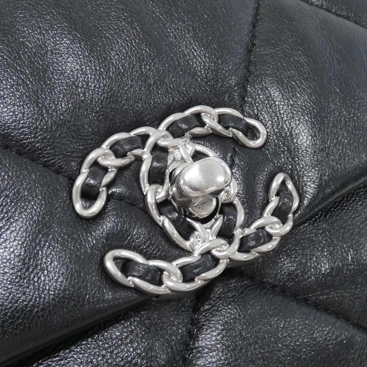 CHANEL Chanel 19 AS1160 Shoulder Lambskin Black Lambskin Rank A - Thumbnail 4