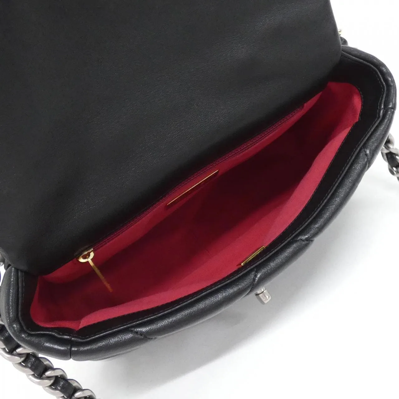 CHANEL Chanel 19 AS1160 Shoulder Lambskin Black Lambskin Rank A - Thumbnail 6