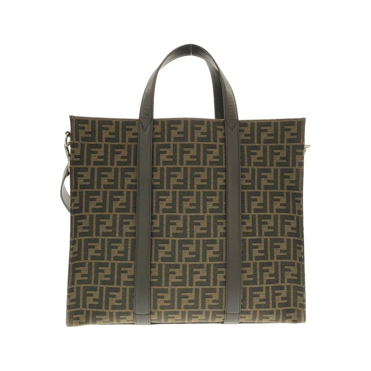 FENDI Baguette 7VA390 AG0M Handbag Canvas Silver Canvas Rank A - Thumbnail 2