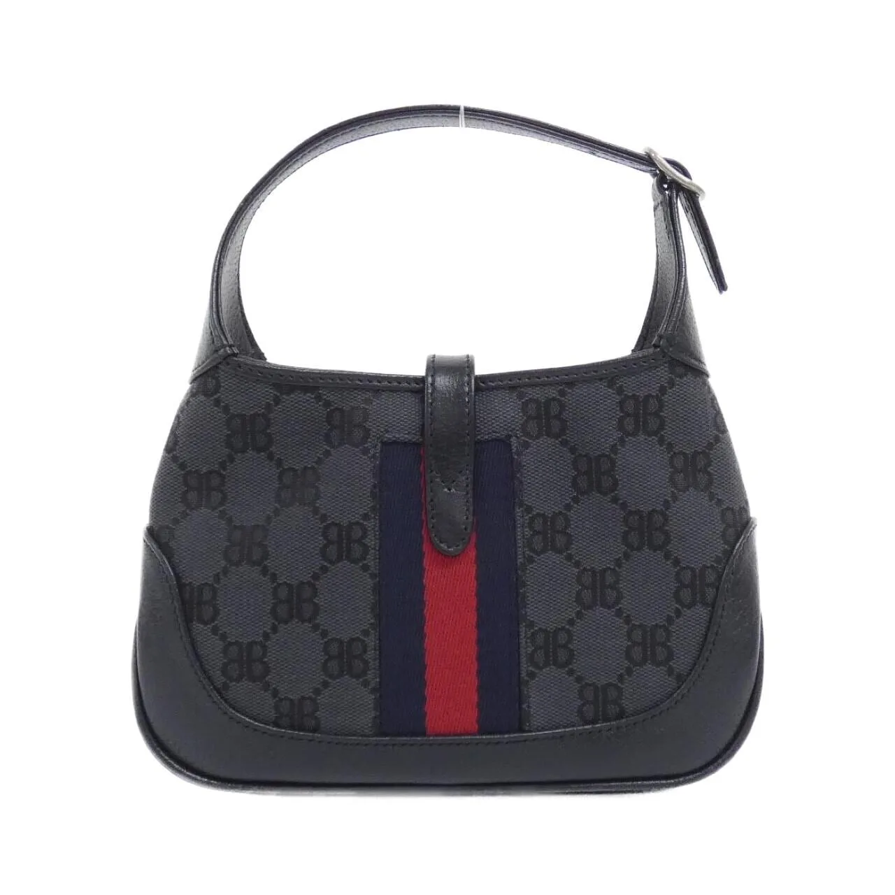 BALENCIAGA 680132 2103X 手提包 帆布 黑色 帆布 中古品A - 縮圖 2