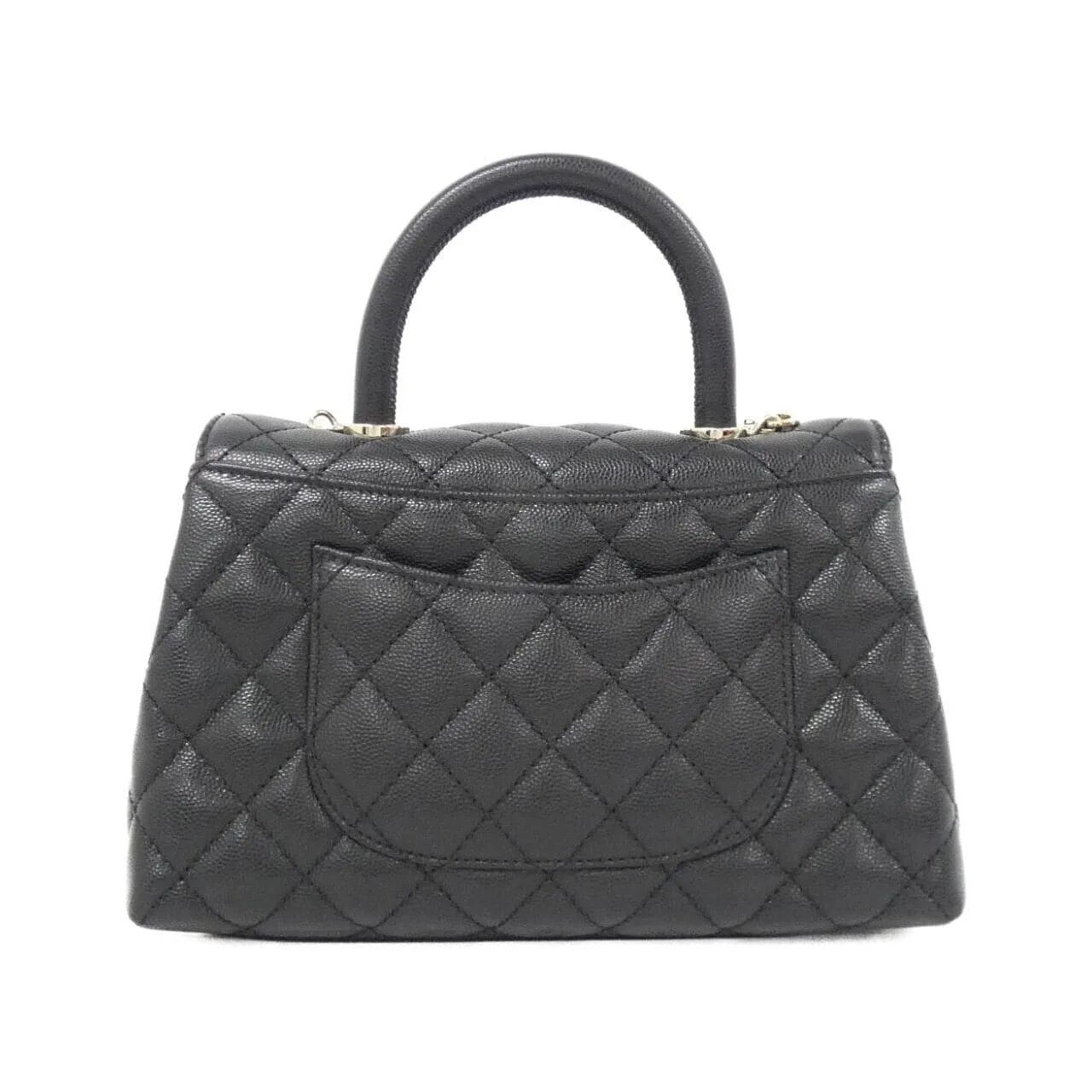 CHANEL Matelasse 92990 Handbag Grained Calfskin 黑色 荔枝紋牛皮 中古品A - 縮圖 2