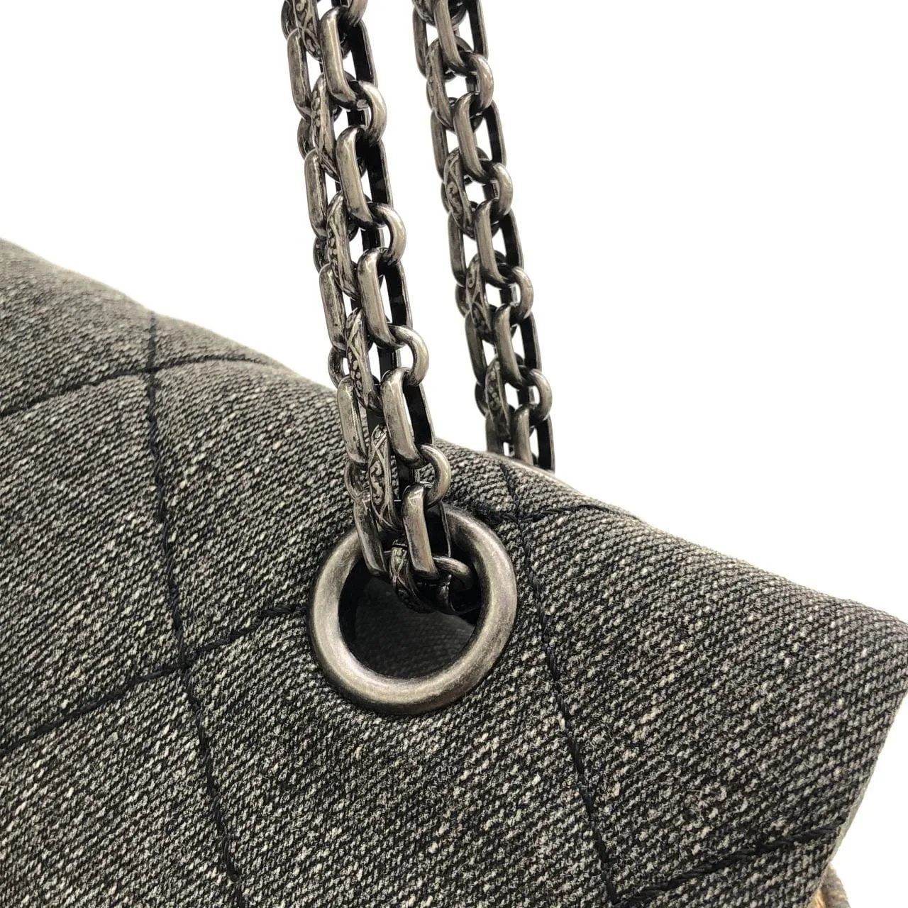 CHANEL 37591 Shoulder Denim Black Denim Rank A - Thumbnail 5