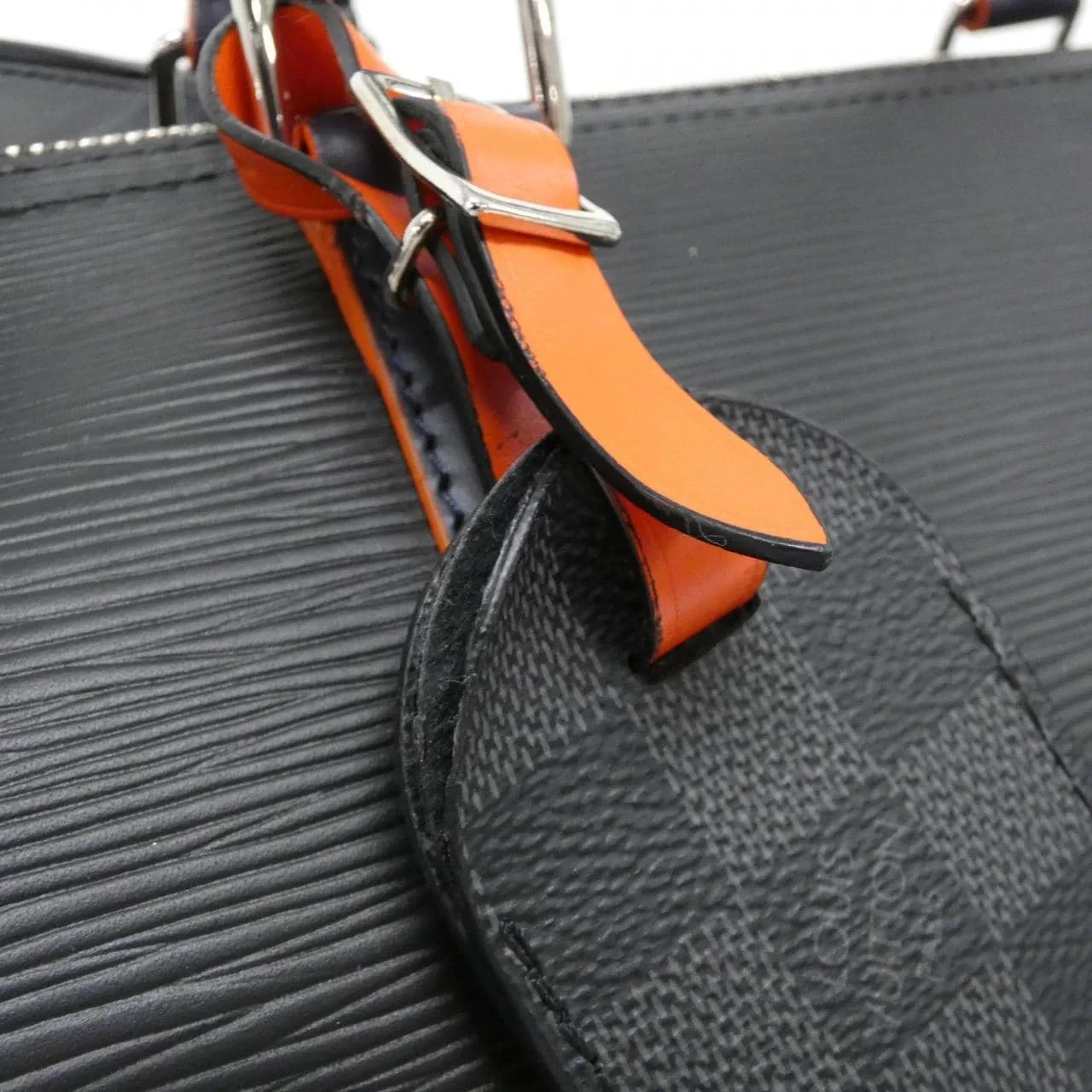 LOUIS VUITTON Keepall M51462 Boston Damier 深藍色 Damier 中古品A - 縮圖 5