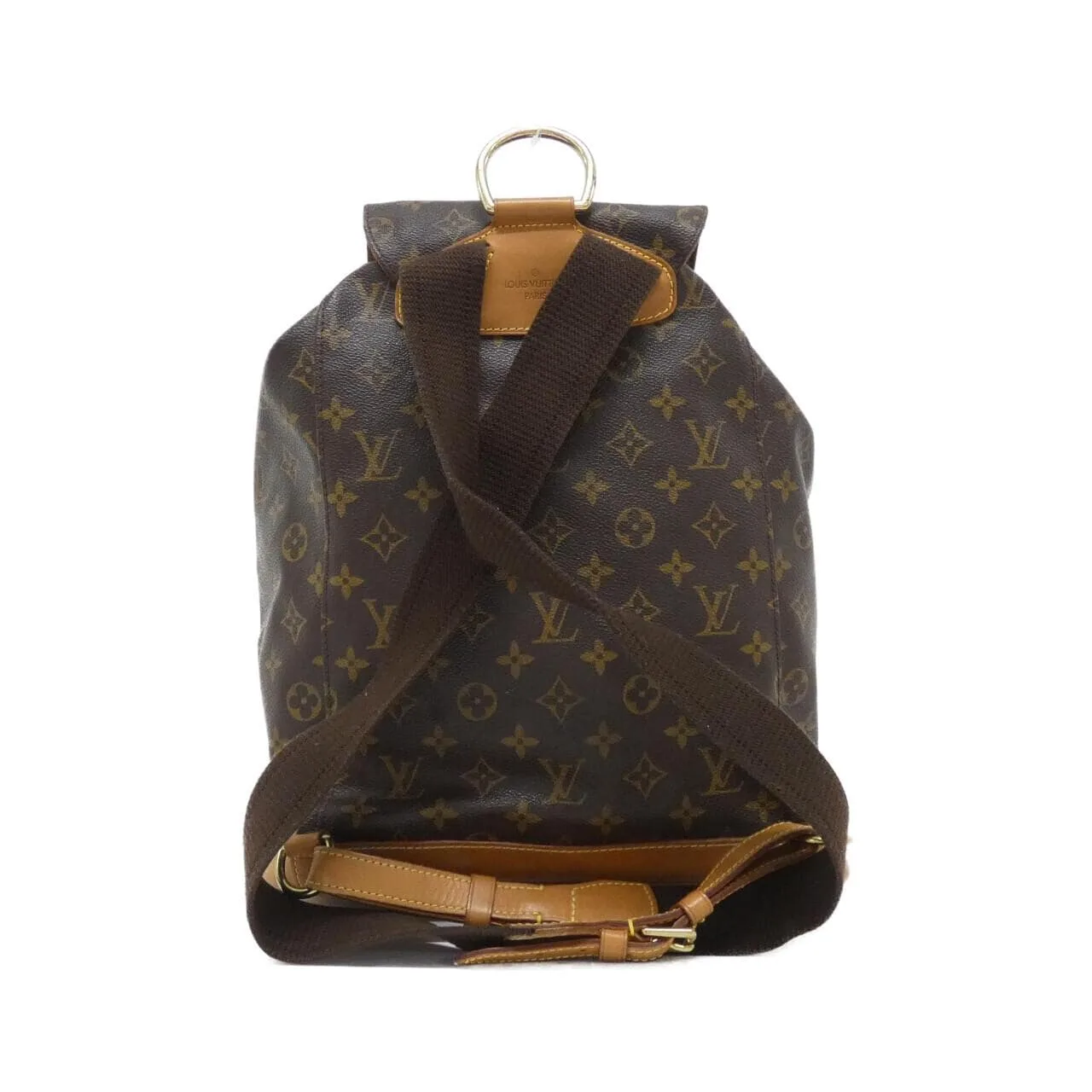 LOUIS VUITTON Montsouris M51135 Backpack Monogram 黑色 Monogram 中古品B - 縮圖 2