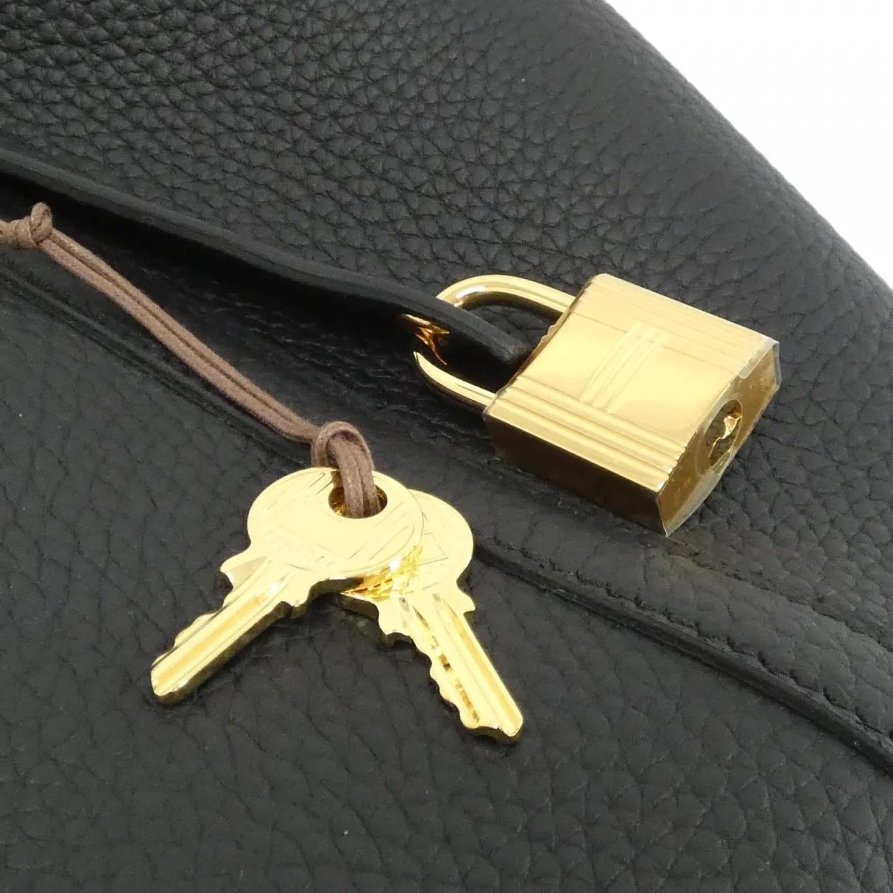 HERMES Picotin 056289CC Handbag Clemence 黑色 Clemence 皮 中古品A - 縮圖 3