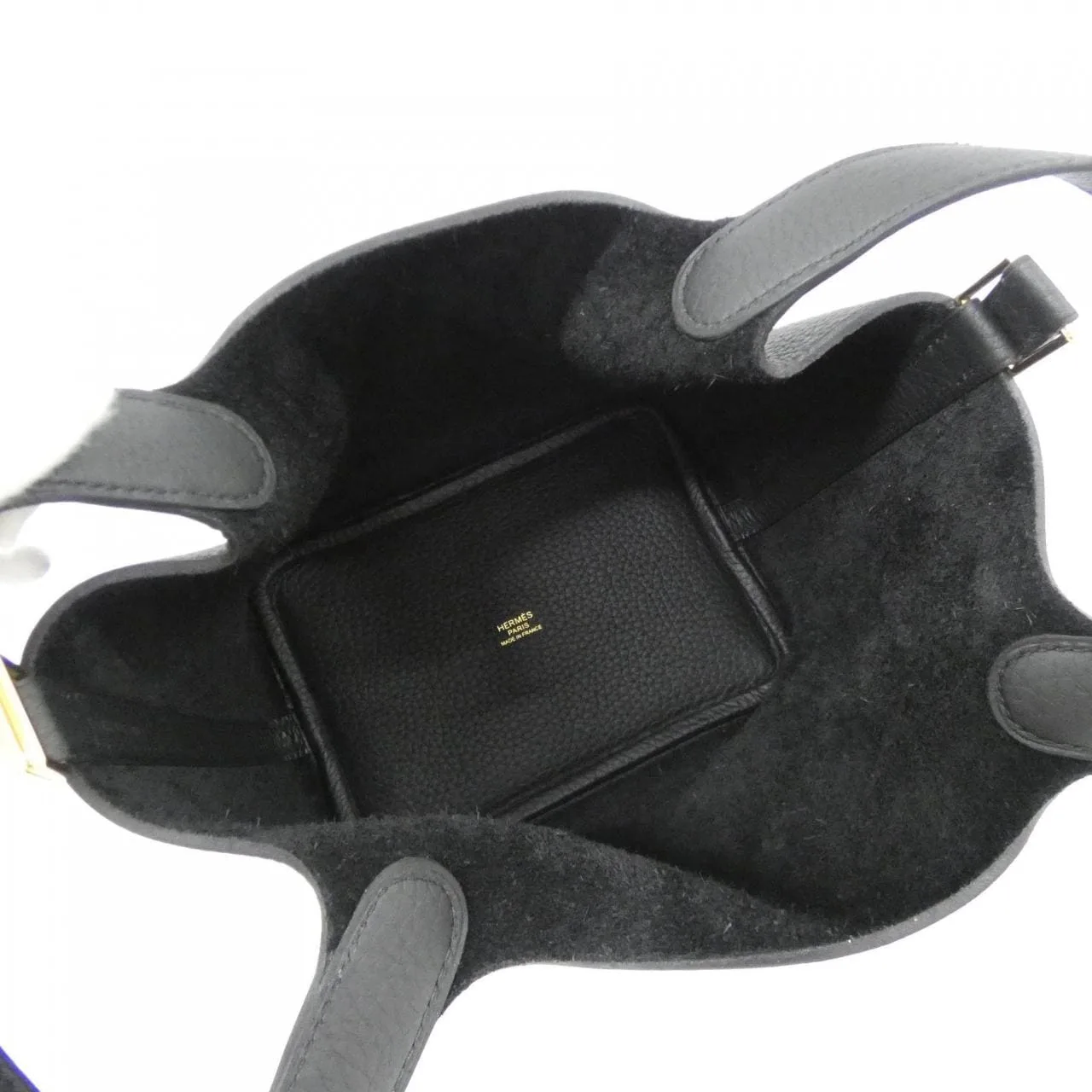 HERMES Picotin 056289CC Handbag Clemence 黑色 Clemence 皮 中古品A - 縮圖 5