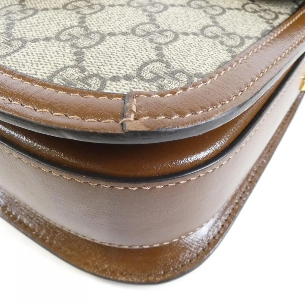 GUCCI Horsebit 1955 602204 92TCG 肩背包 帆布 黑色 帆布 中古品A - 縮圖 3