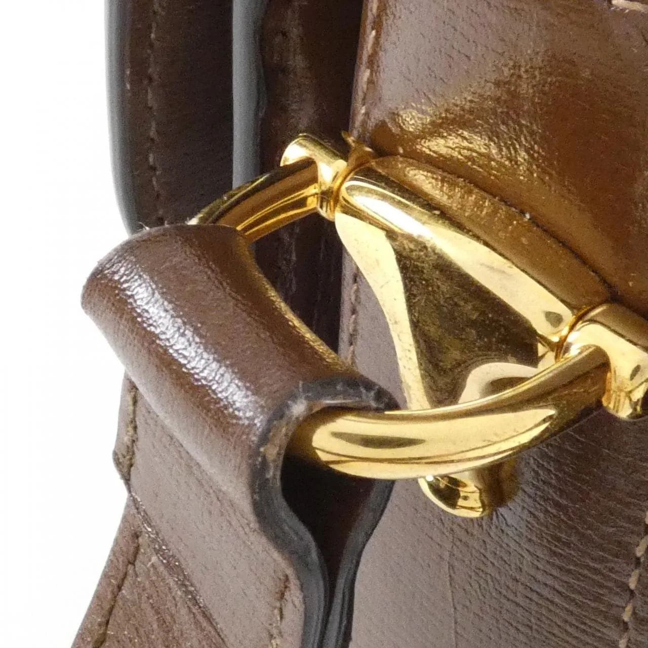 GUCCI Horsebit 1955 602204 92TCG 肩背包 帆布 黑色 帆布 中古品A - 縮圖 5