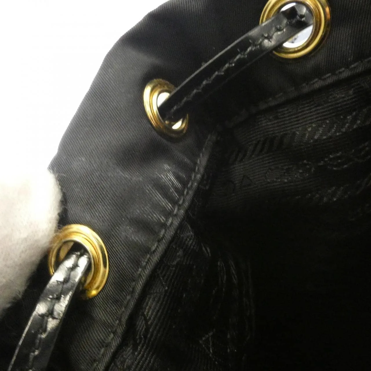 PRADA 1BH038 Handbag 黑色 中古品B - 縮圖 9