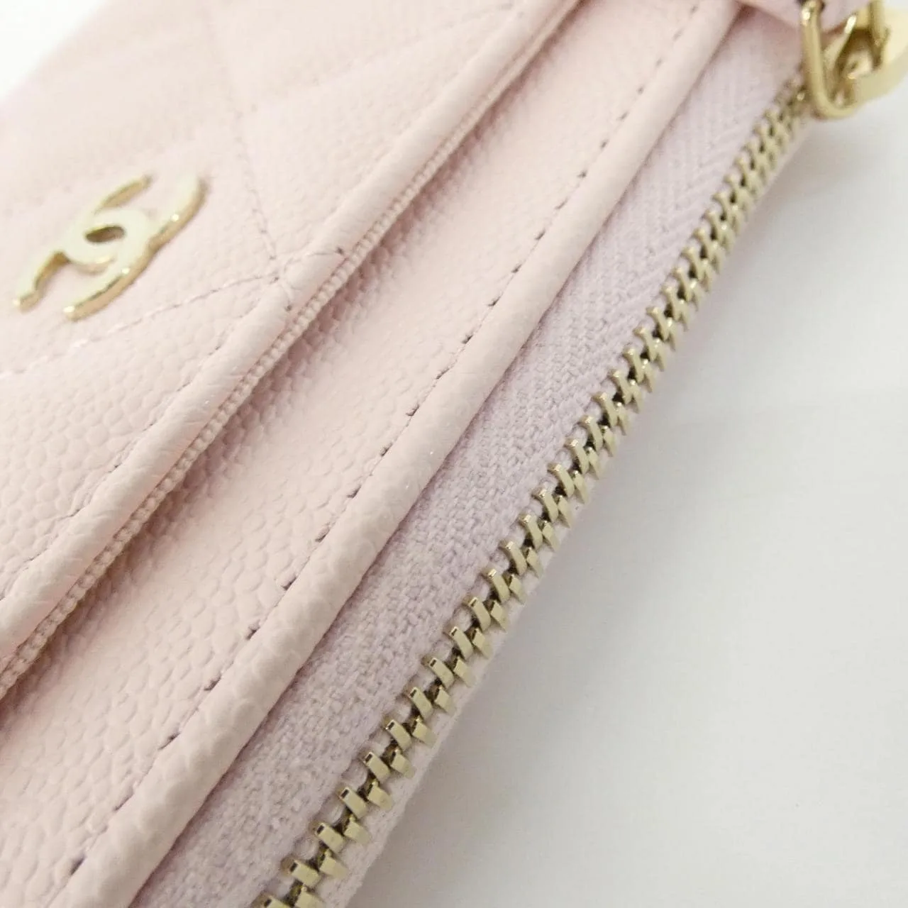 CHANEL Timeless Classic AP4893 Card Case Grained Calfskin 粉色 荔枝紋牛皮 中古品A - 縮圖 6