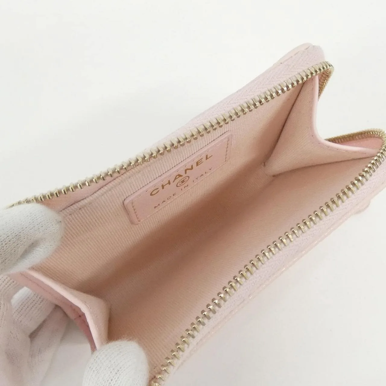 CHANEL Timeless Classic AP4893 Card Case Grained Calfskin 粉色 荔枝紋牛皮 中古品A - 縮圖 9