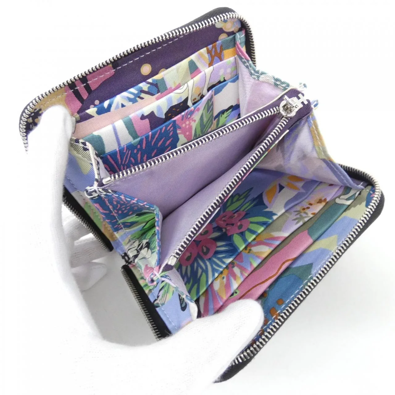 HERMES 084266CK Wallet Epsom 黑色 Epsom 皮 中古品A - 縮圖 3