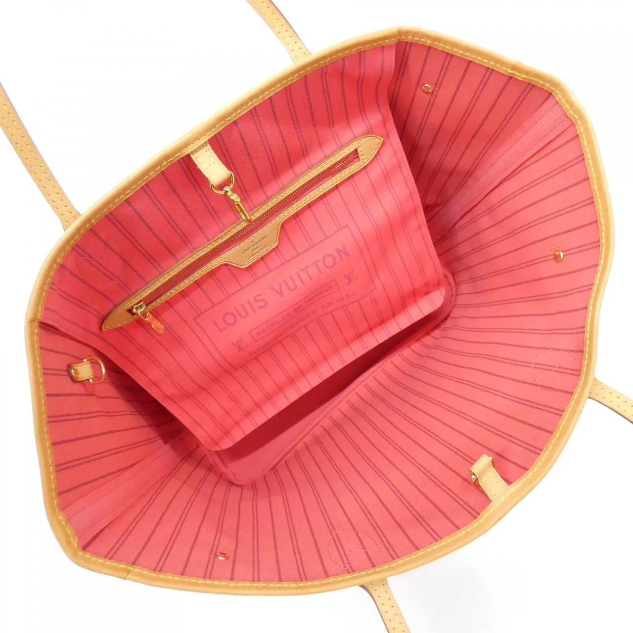 LOUIS VUITTON Neverfull M41603 Tote Monogram 黑色 Monogram 中古品A - 縮圖 6