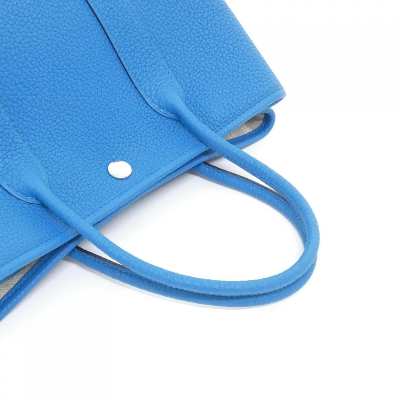HERMES Garden Party 051568CK Tote Blue Rank A - Thumbnail 6