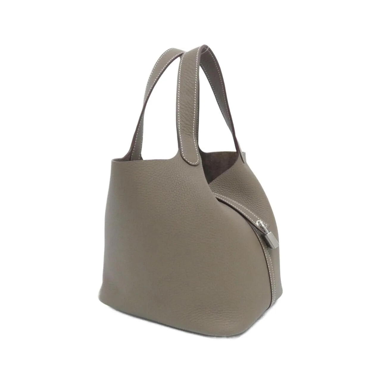 HERMES Picotin 060991CK Handbag Clemence Etoupe