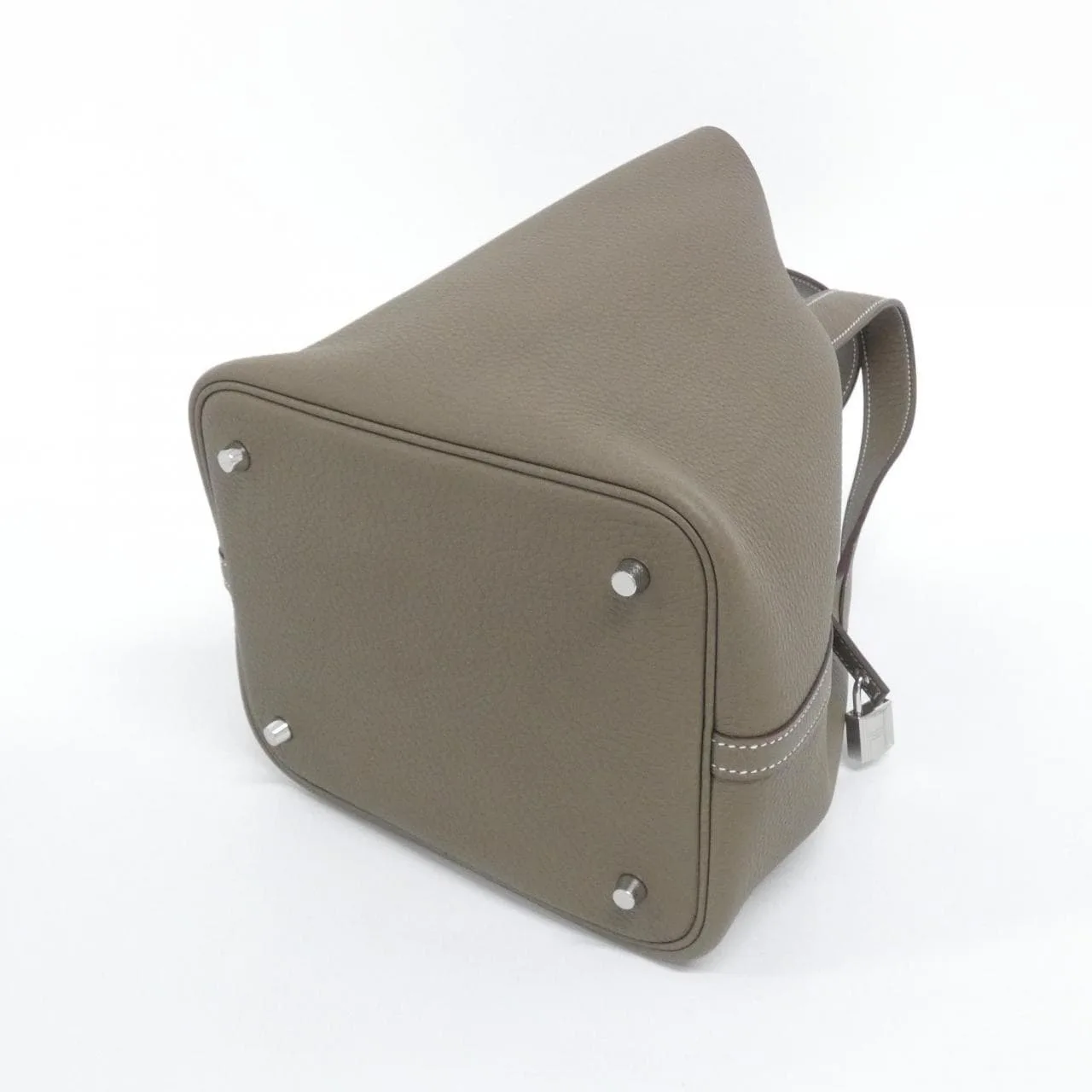 HERMES Picotin 060991CK Handbag Clemence Etoupe Clemence Leather Unused - Thumbnail 2