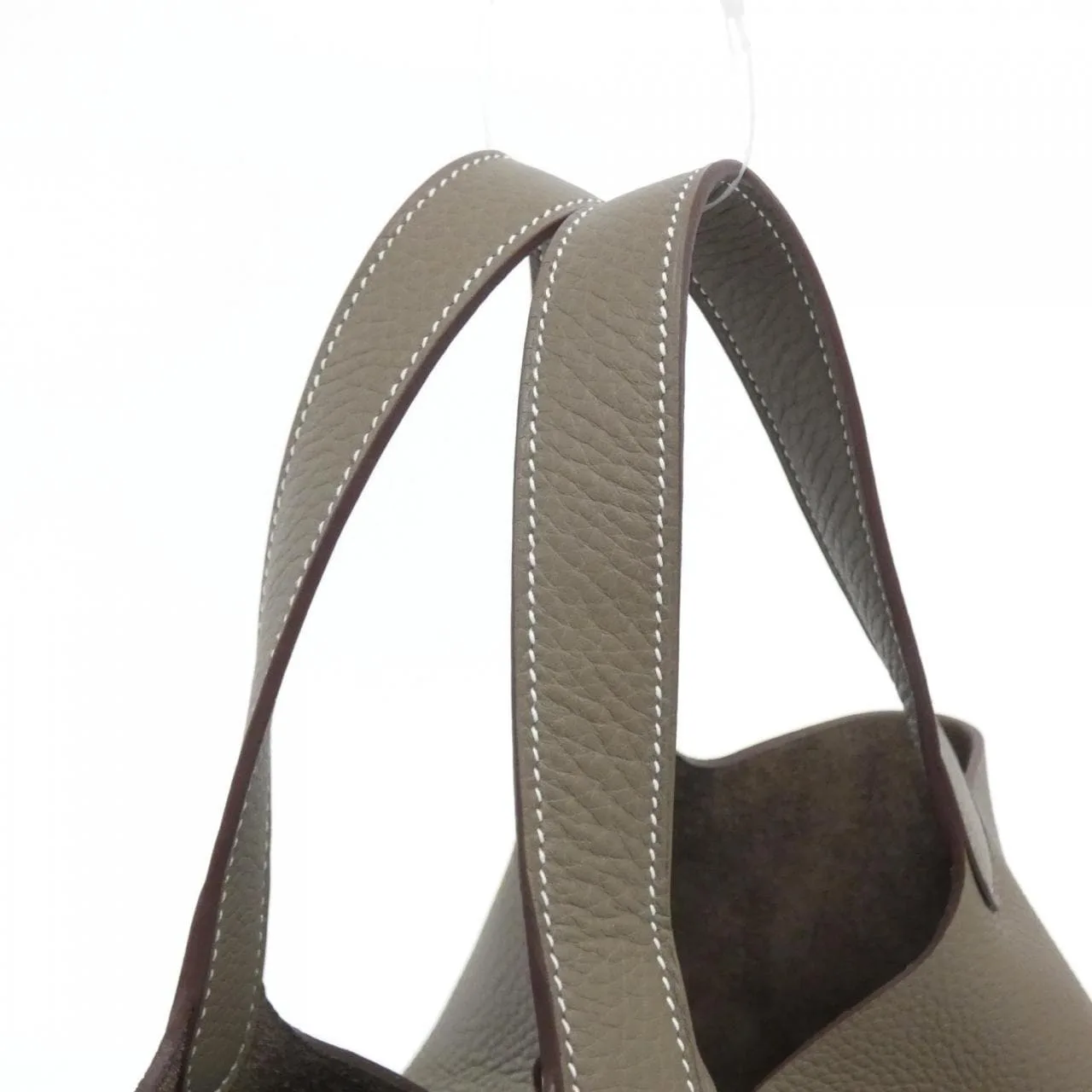 HERMES Picotin 060991CK Handbag Clemence Etoupe Clemence Leather Unused - Thumbnail 4