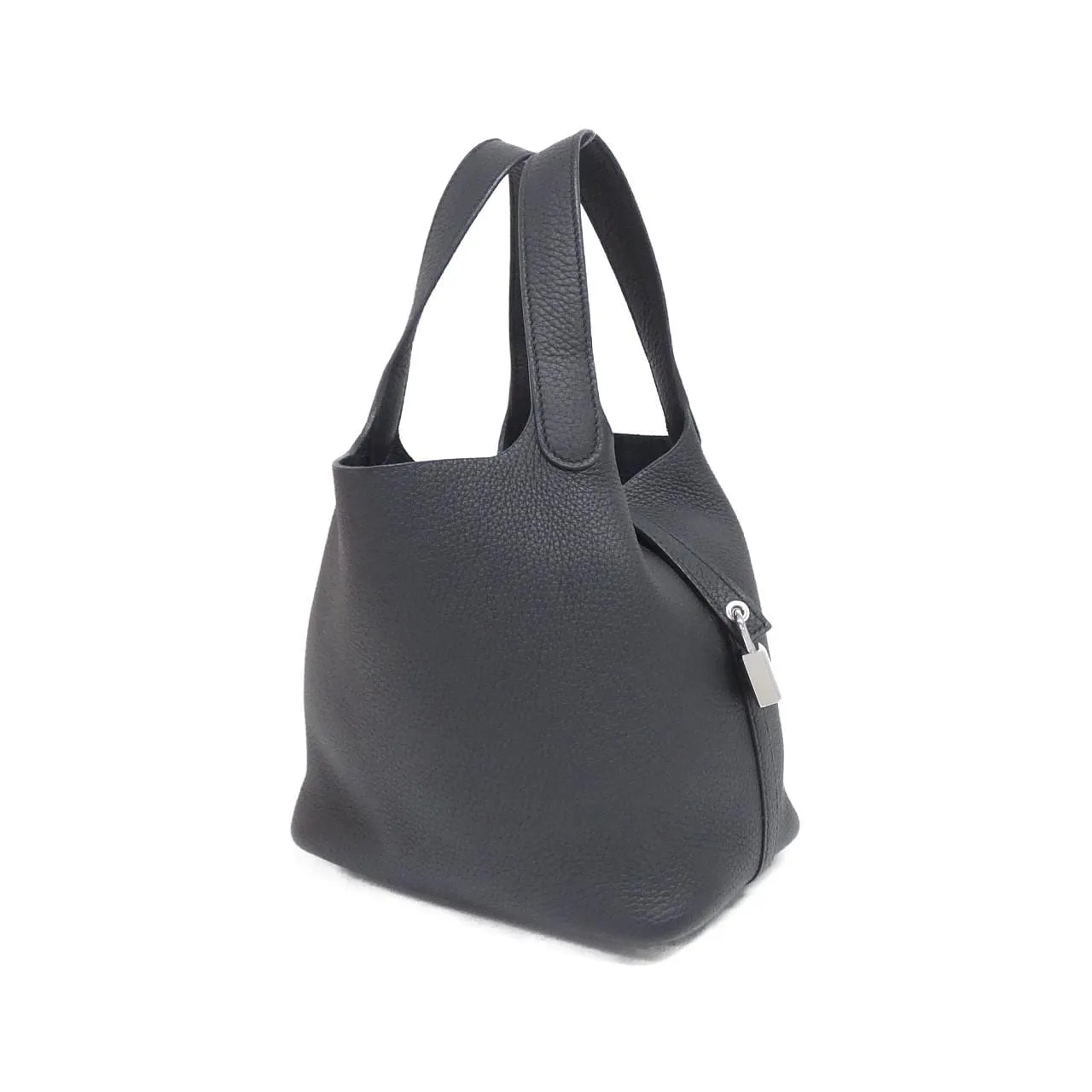HERMES Picotin 056289CK Handbag Clemence Black