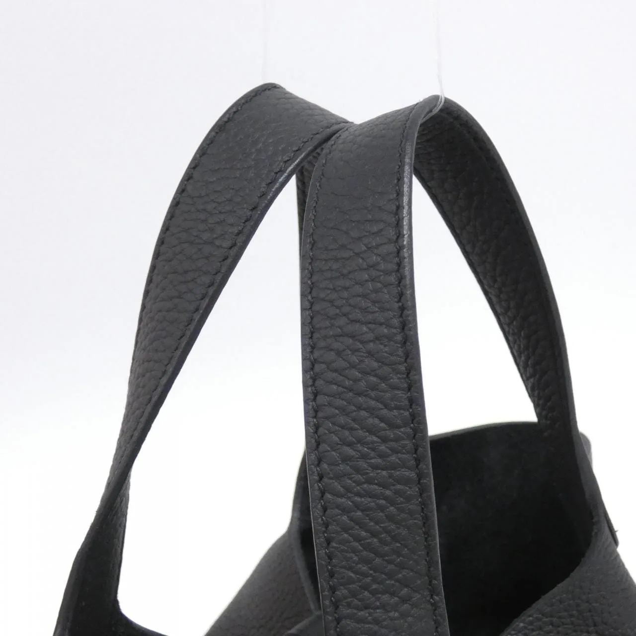 HERMES Picotin 056289CK Handbag Clemence Black Clemence Leather Rank A - Thumbnail 5