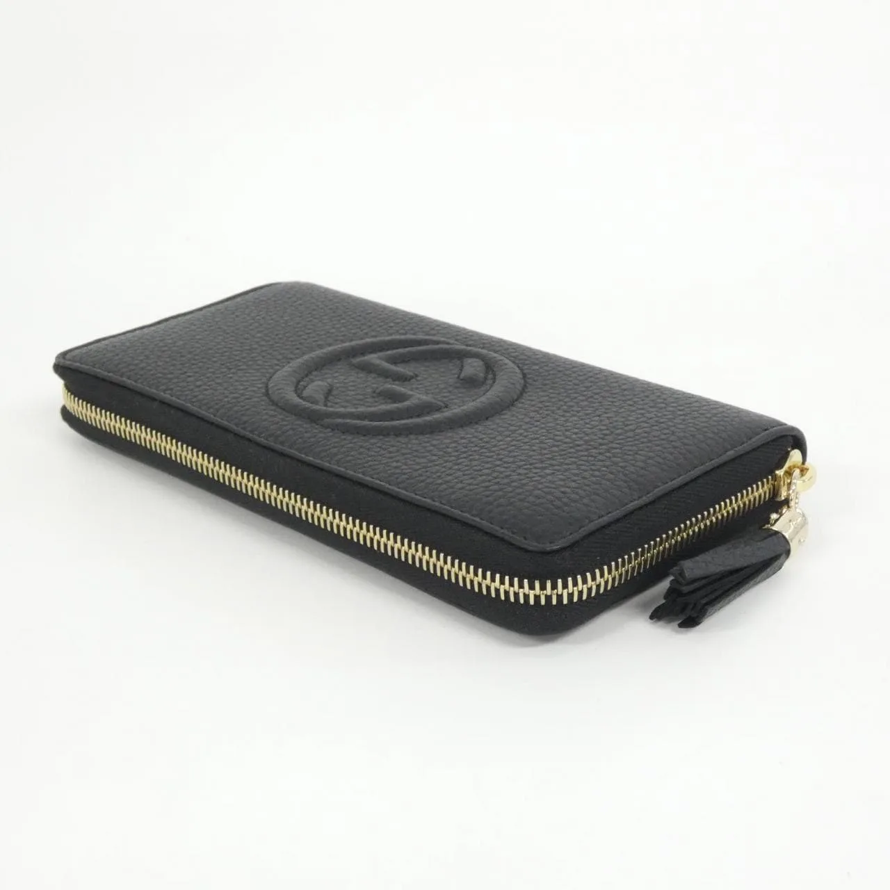 GUCCI 598187 A7M0G 銀包 皮革 黑色 皮革 中古品A - 縮圖 3