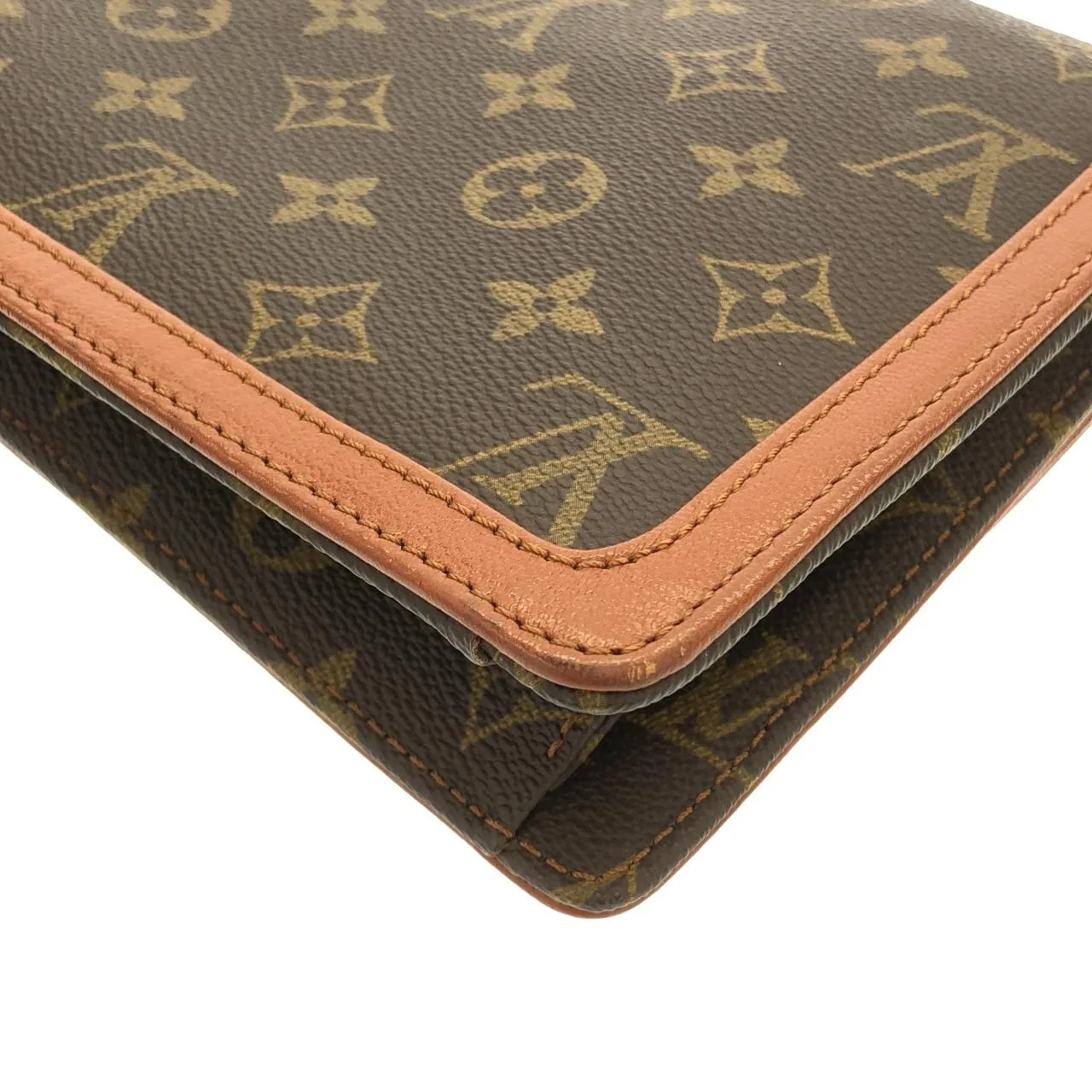 LOUIS VUITTON Pochette M51810 Handbag Monogram 黑色 Monogram 中古品A - 縮圖 3