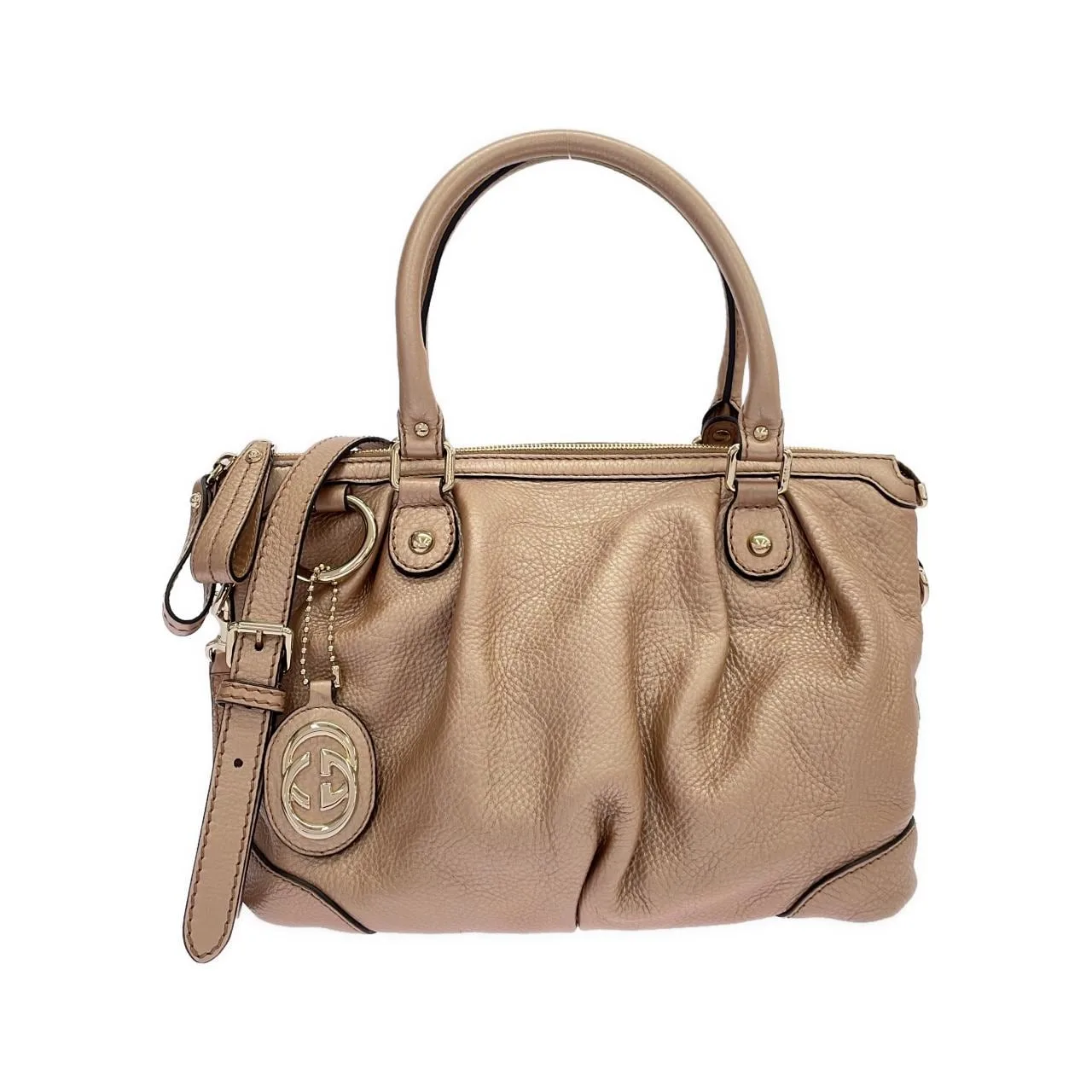 GUCCI Sukey 247902 Handbag Leather Gold