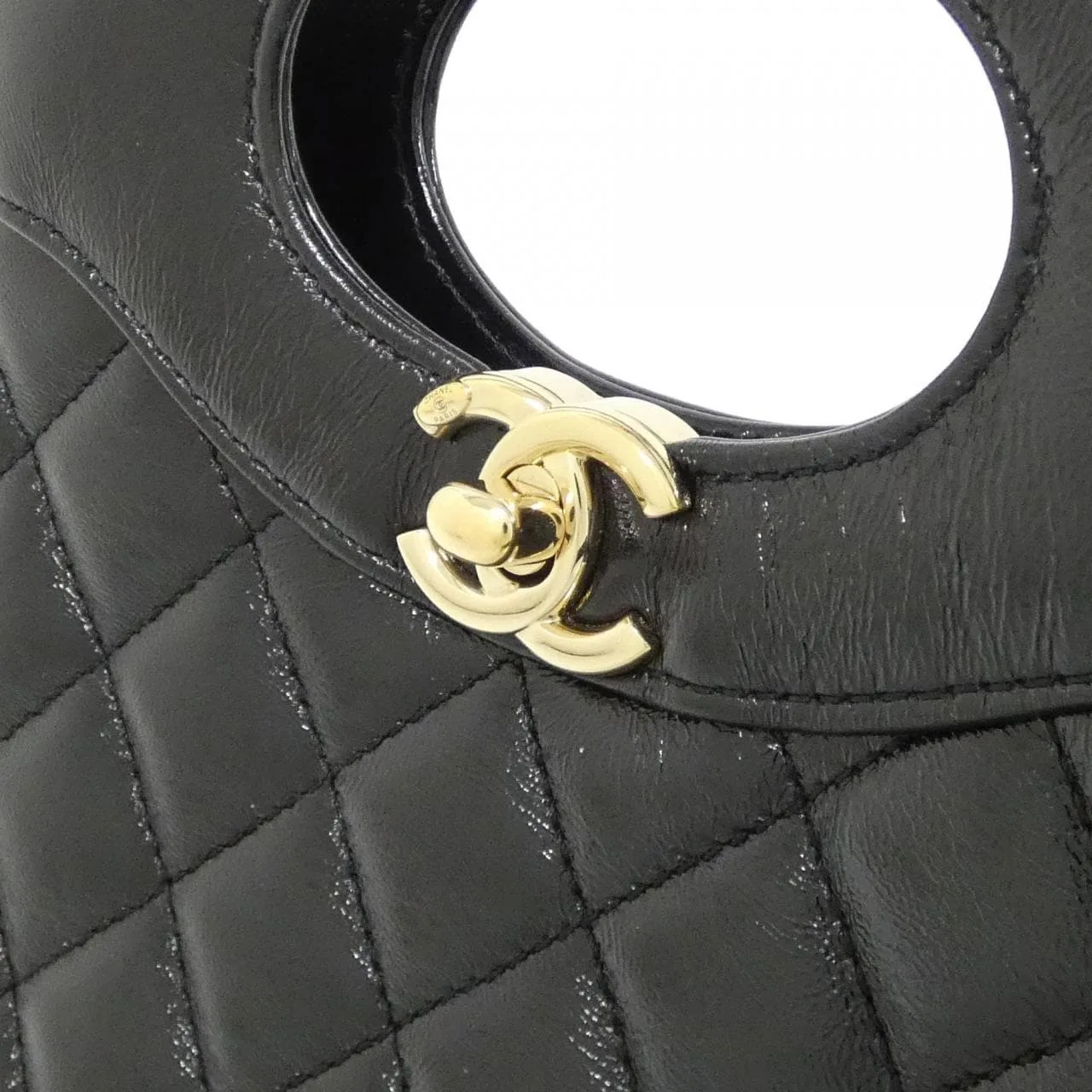 CHANEL AS4133 Handbag Lambskin 黑色 羊皮 中古品A - 縮圖 4