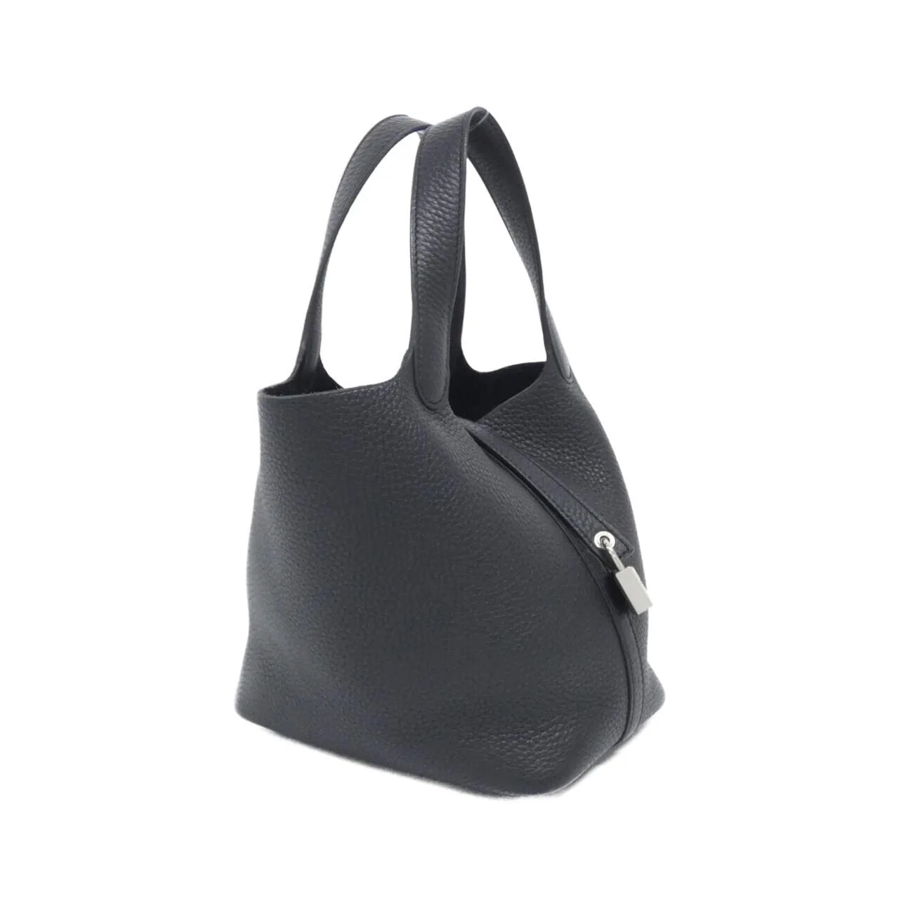 HERMES Picotin 056289CK Handbag Clemence Black