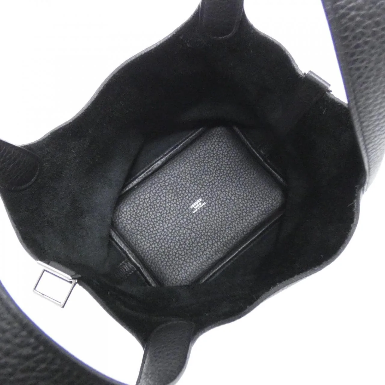 HERMES Picotin 056289CK Handbag Clemence Black Clemence Leather Rank A - Thumbnail 7