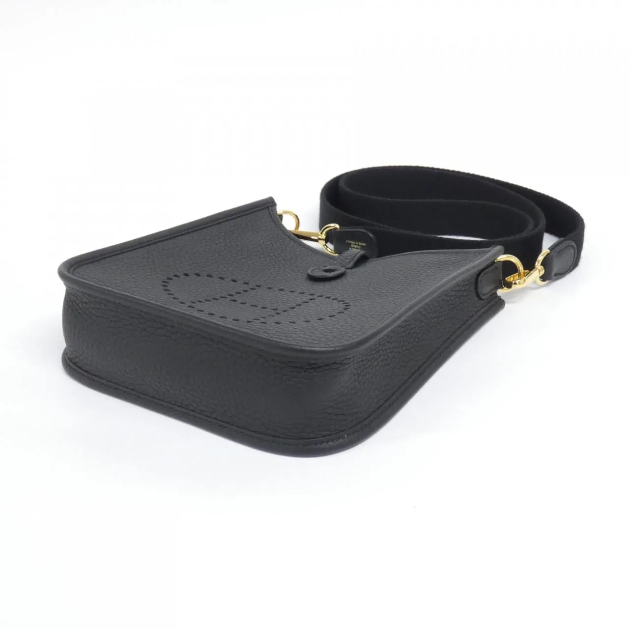 HERMES Evelyne 069426CC Shoulder Clemence Black Clemence Leather Rank A - Thumbnail 3