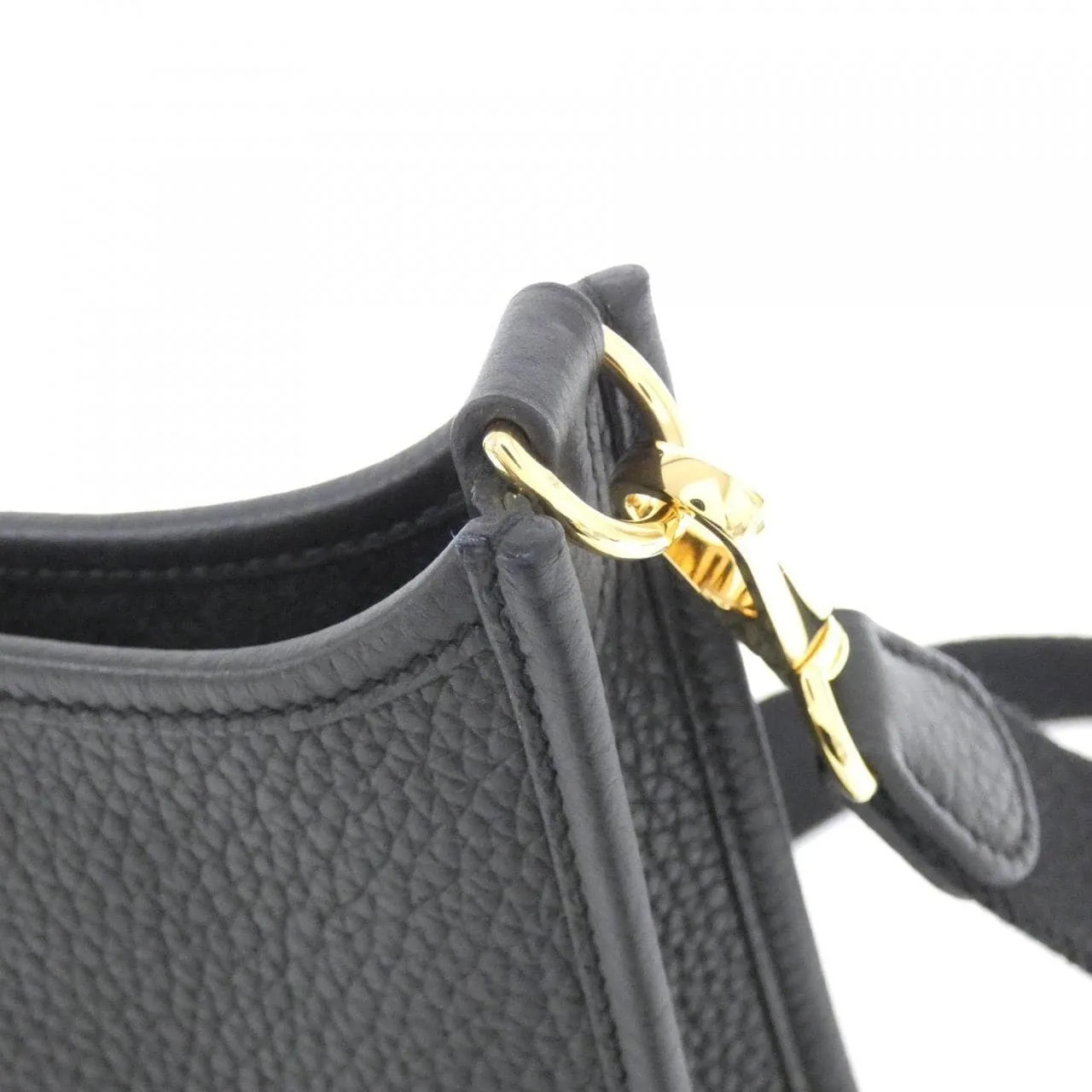 HERMES Evelyne 069426CC Shoulder Clemence Black Clemence Leather Rank A - Thumbnail 4