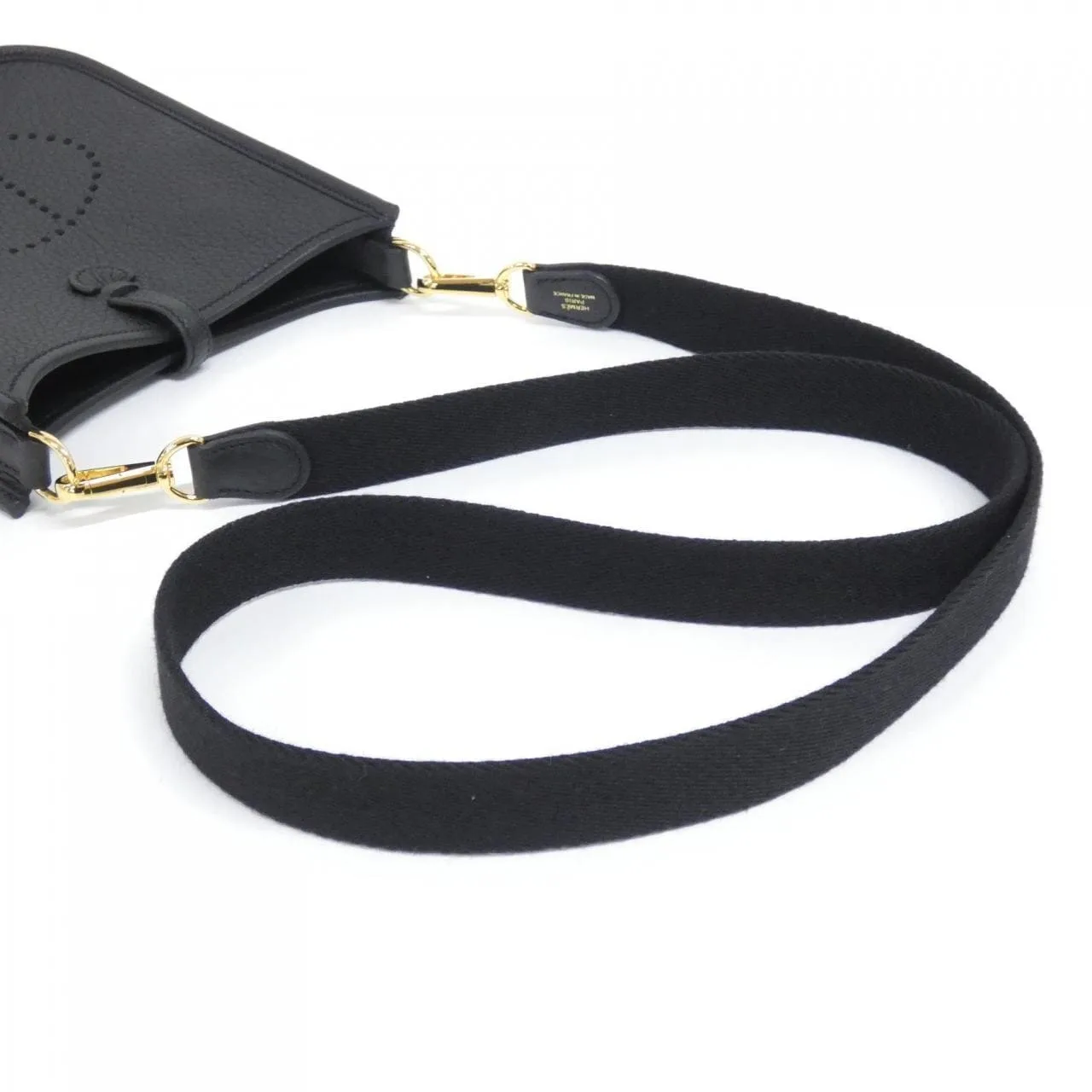 HERMES Evelyne 069426CC Shoulder Clemence Black Clemence Leather Rank A - Thumbnail 5