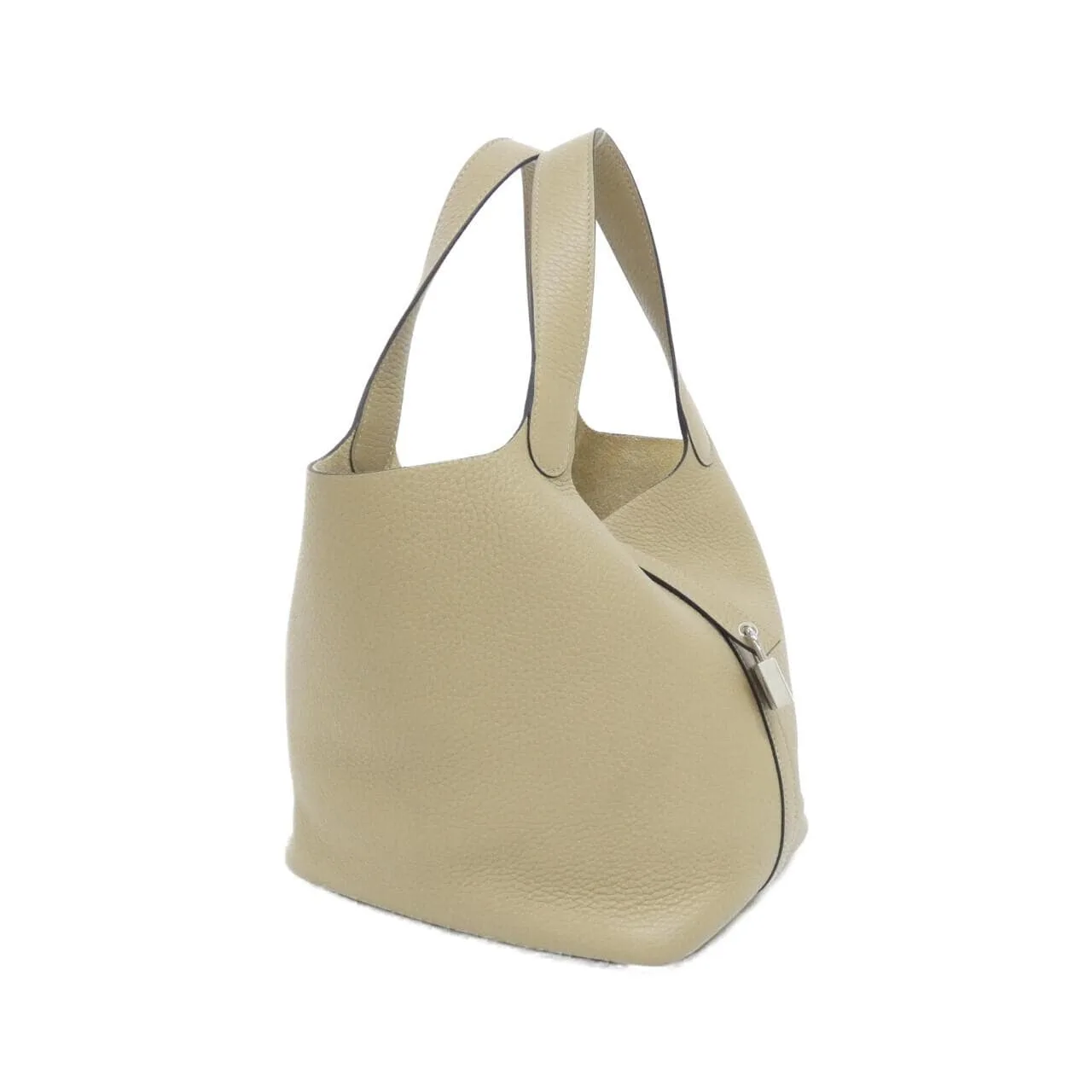 HERMES Picotin 060991CK Handbag Clemence Black